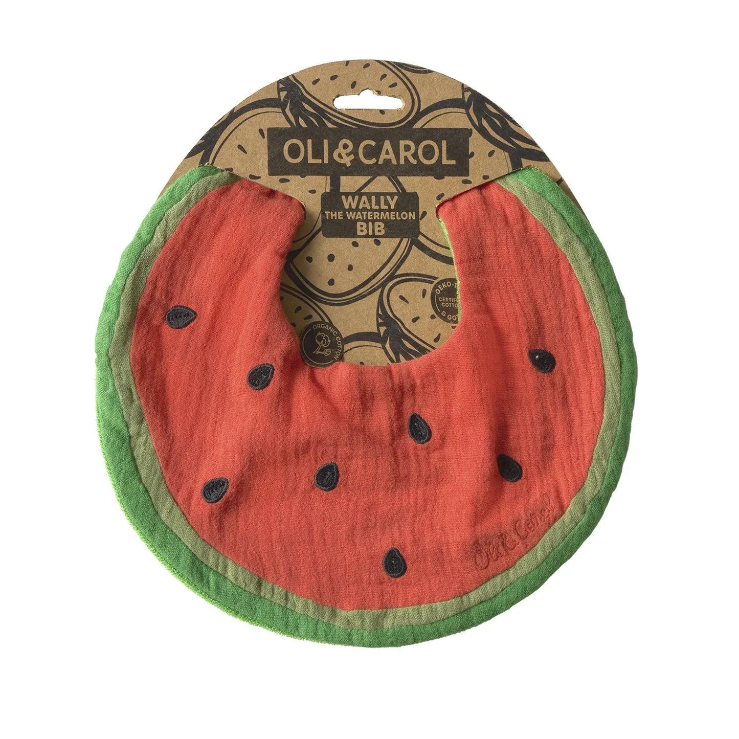 Oli&Carol Wally the Watermelon Feeding Bib - Toby Tiger