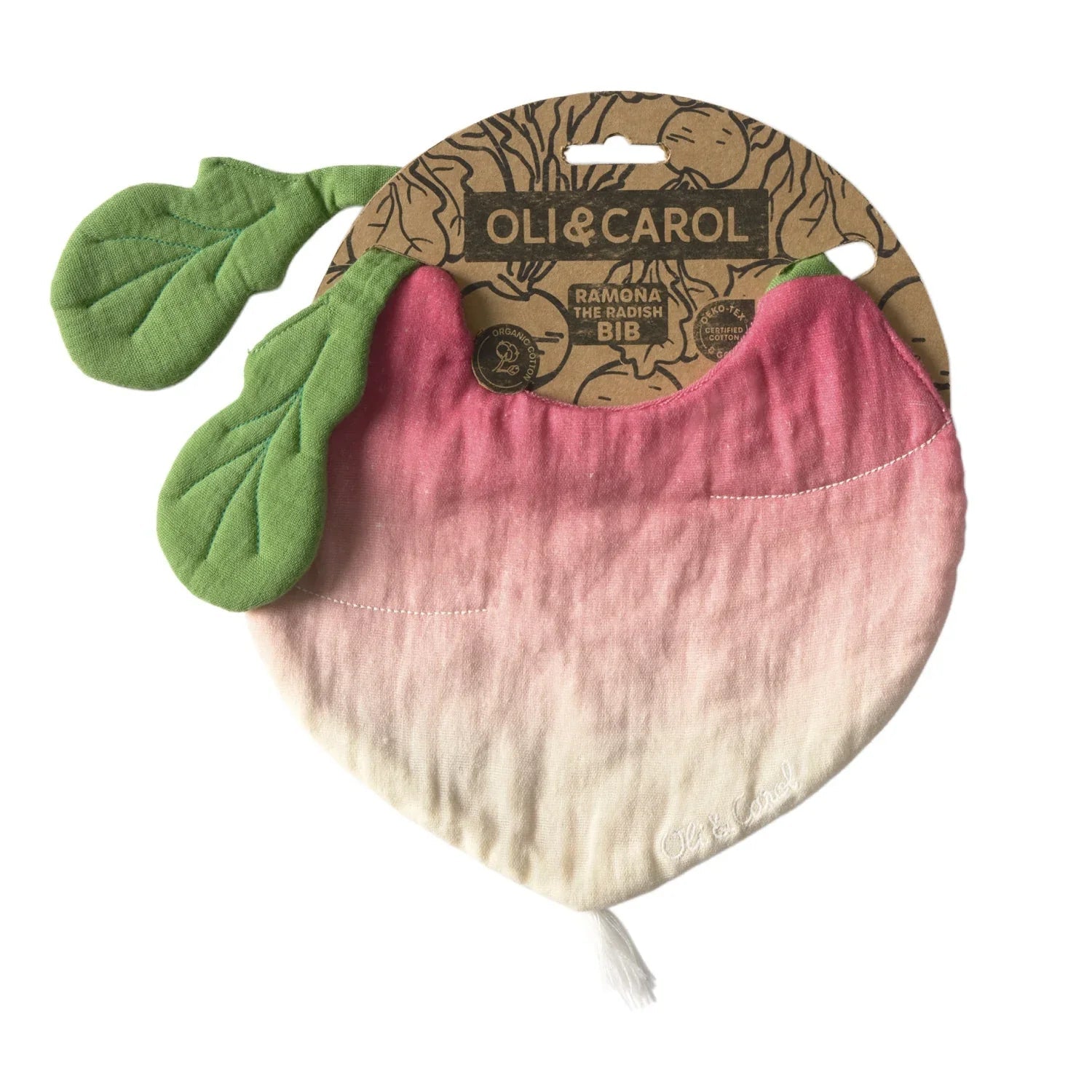 Oli&Carol Ramona the Radish Feeding Bib - Toby Tiger