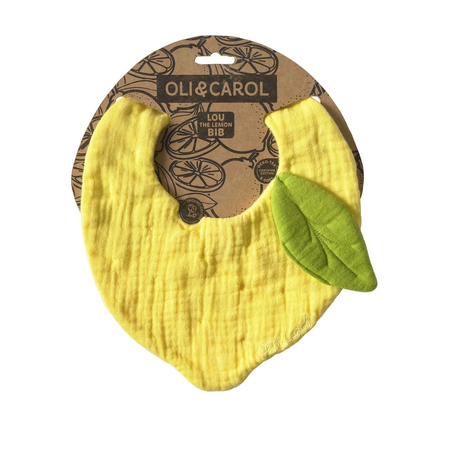Oli&Carol Lou the Lemon Feeding Bib - Toby Tiger