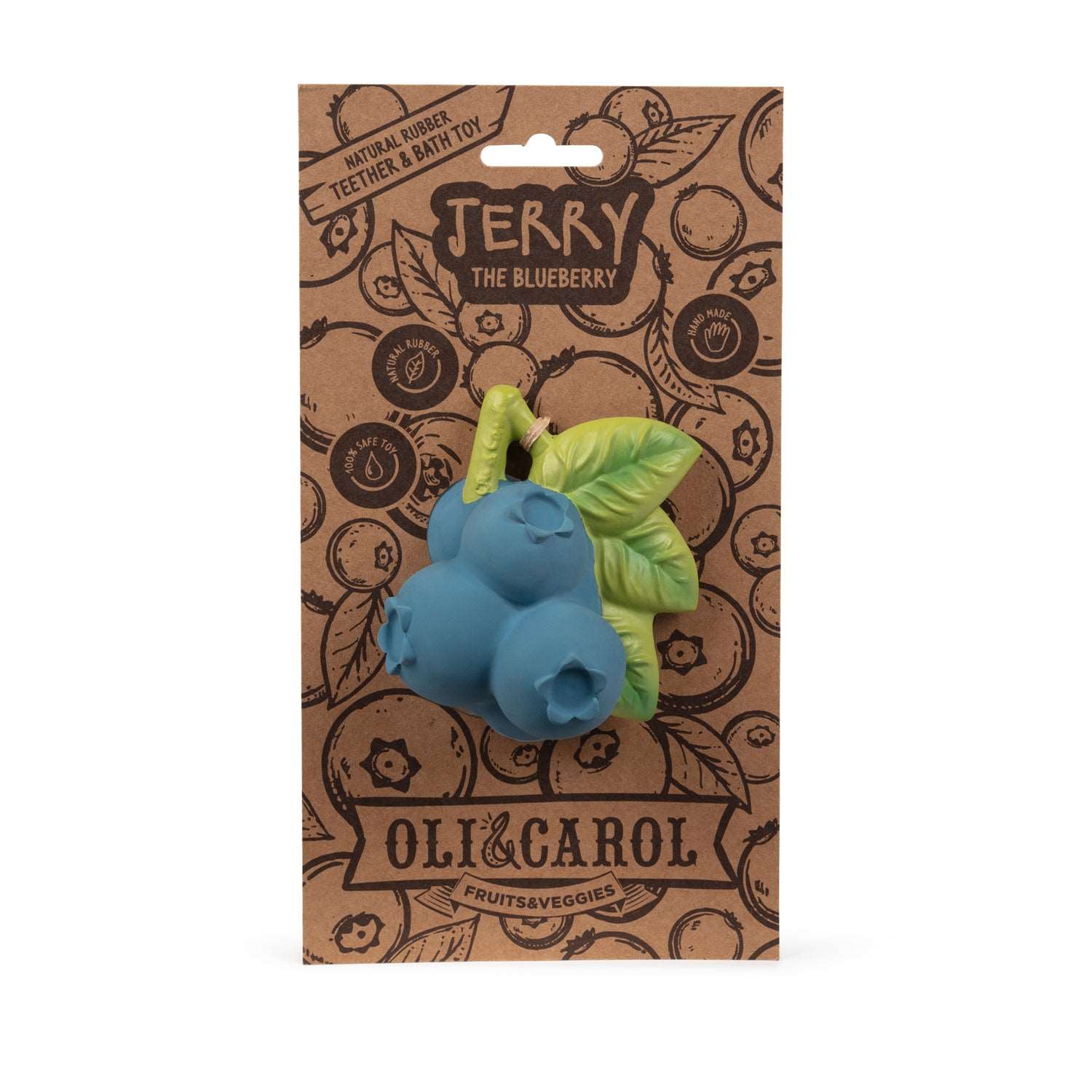Oli & Carol Jerry the Blueberry Teether - Toby Tiger