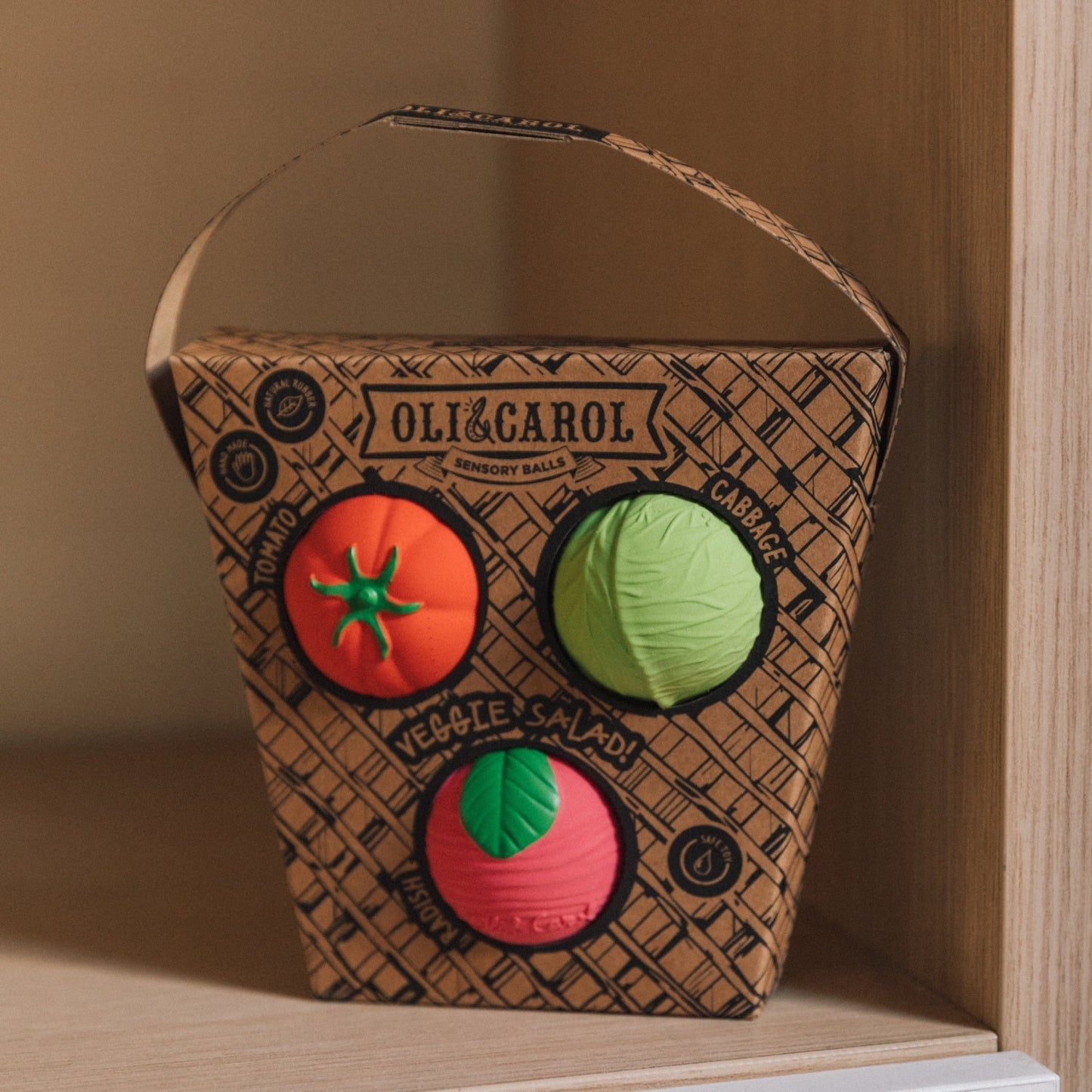 Oli & Carol Baby Sensory Ball Veggie Salad - Toby Tiger