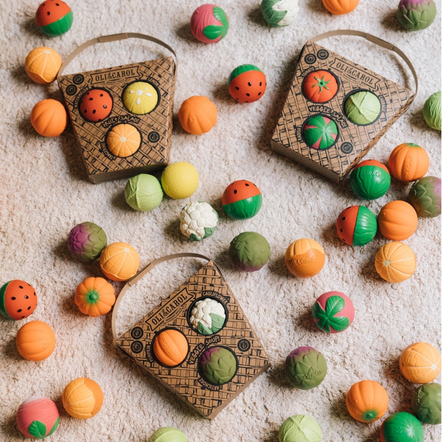 Oli & Carol Baby Sensory Ball Veggie Soup - Toby Tiger