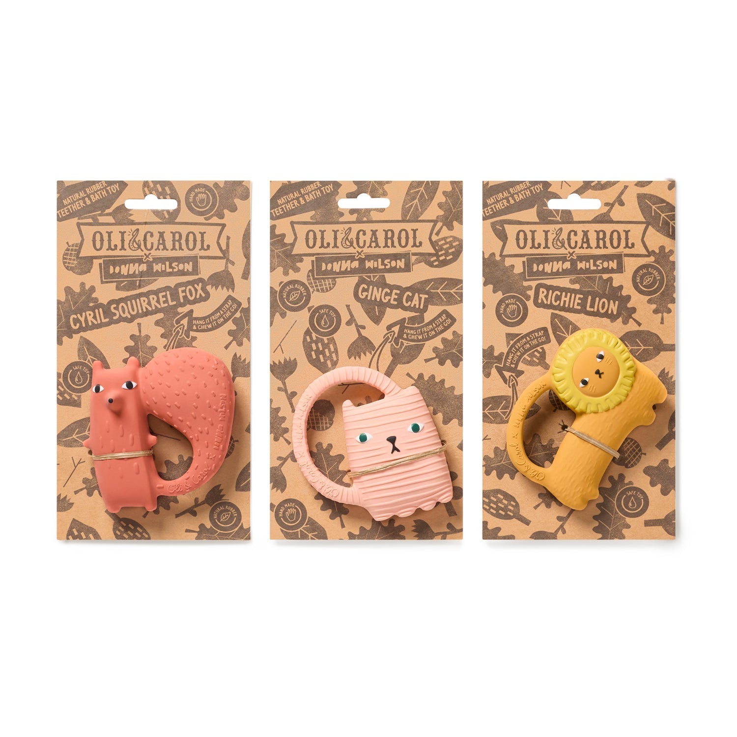 Oli & Carol x Donna Wilson Ginge the Cat Teether - Toby Tiger