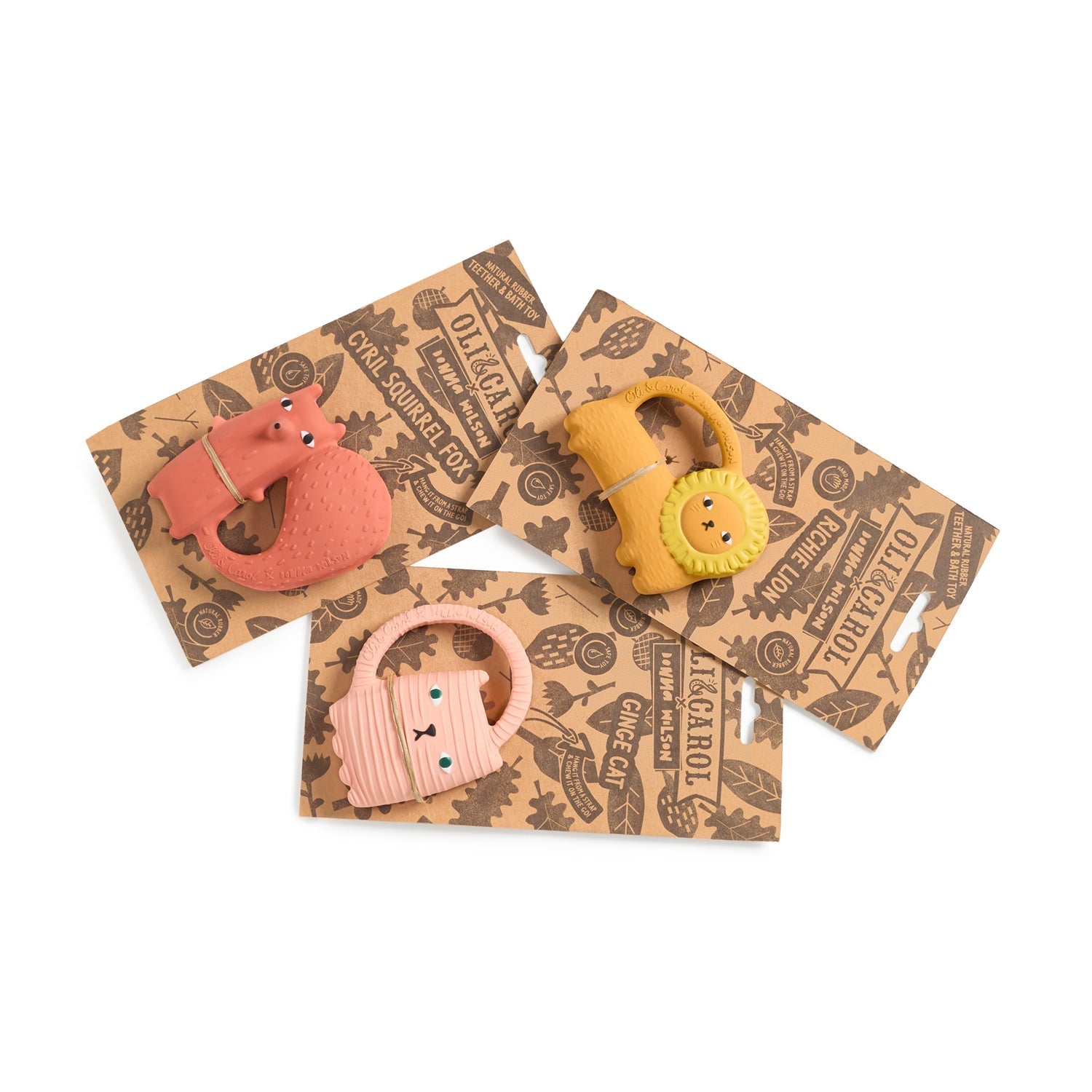 Oli & Carol x Donna Wilson Cyril Squirrel Fox Teether - Toby Tiger