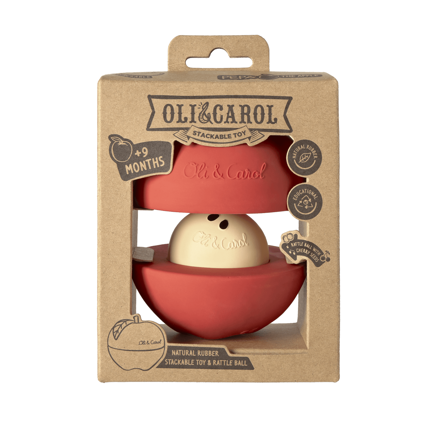 Oli&Carol Pepa the Apple Stacking and Ball Toy - Toby Tiger
