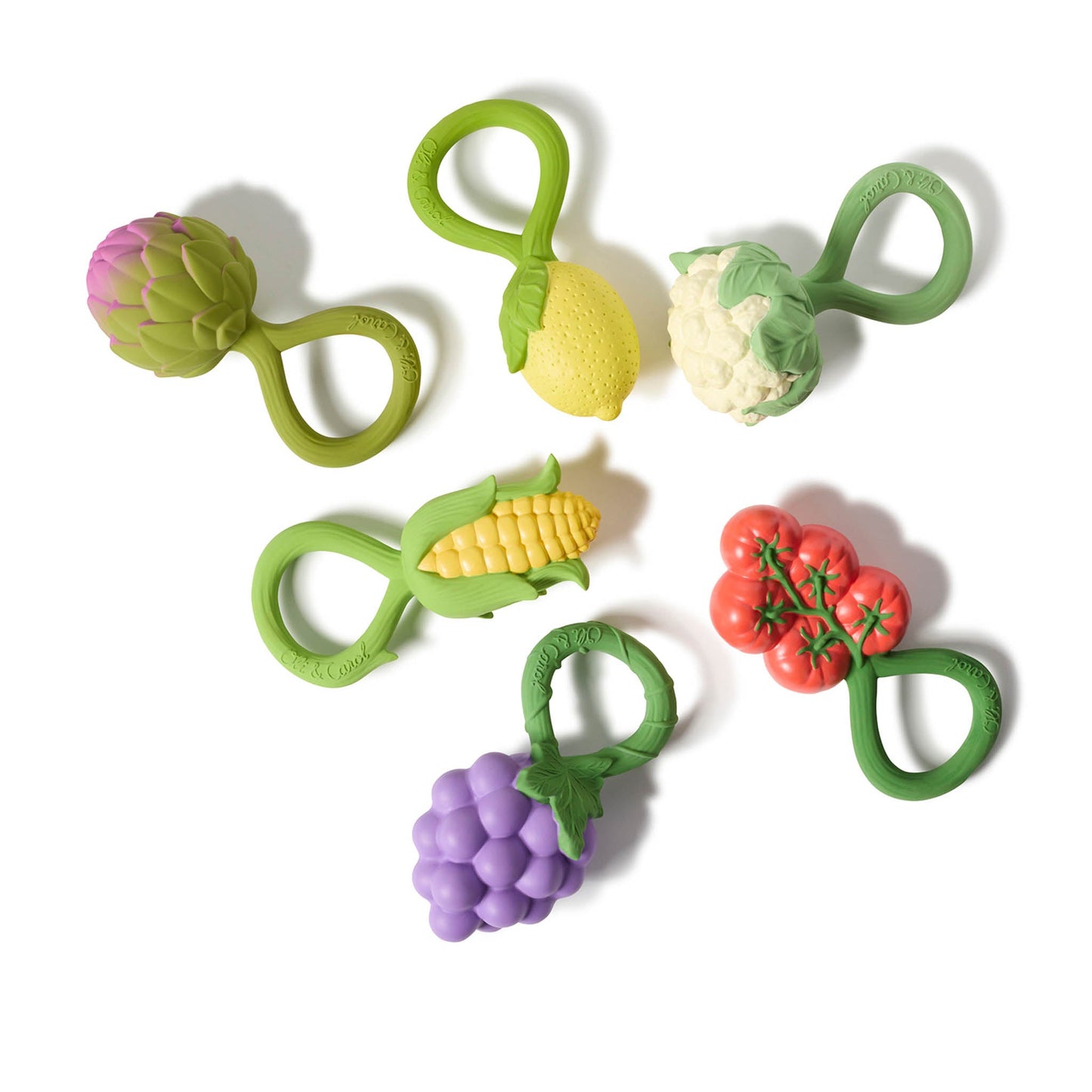 Oli & Carol Corn Rattle Toy - Toby Tiger