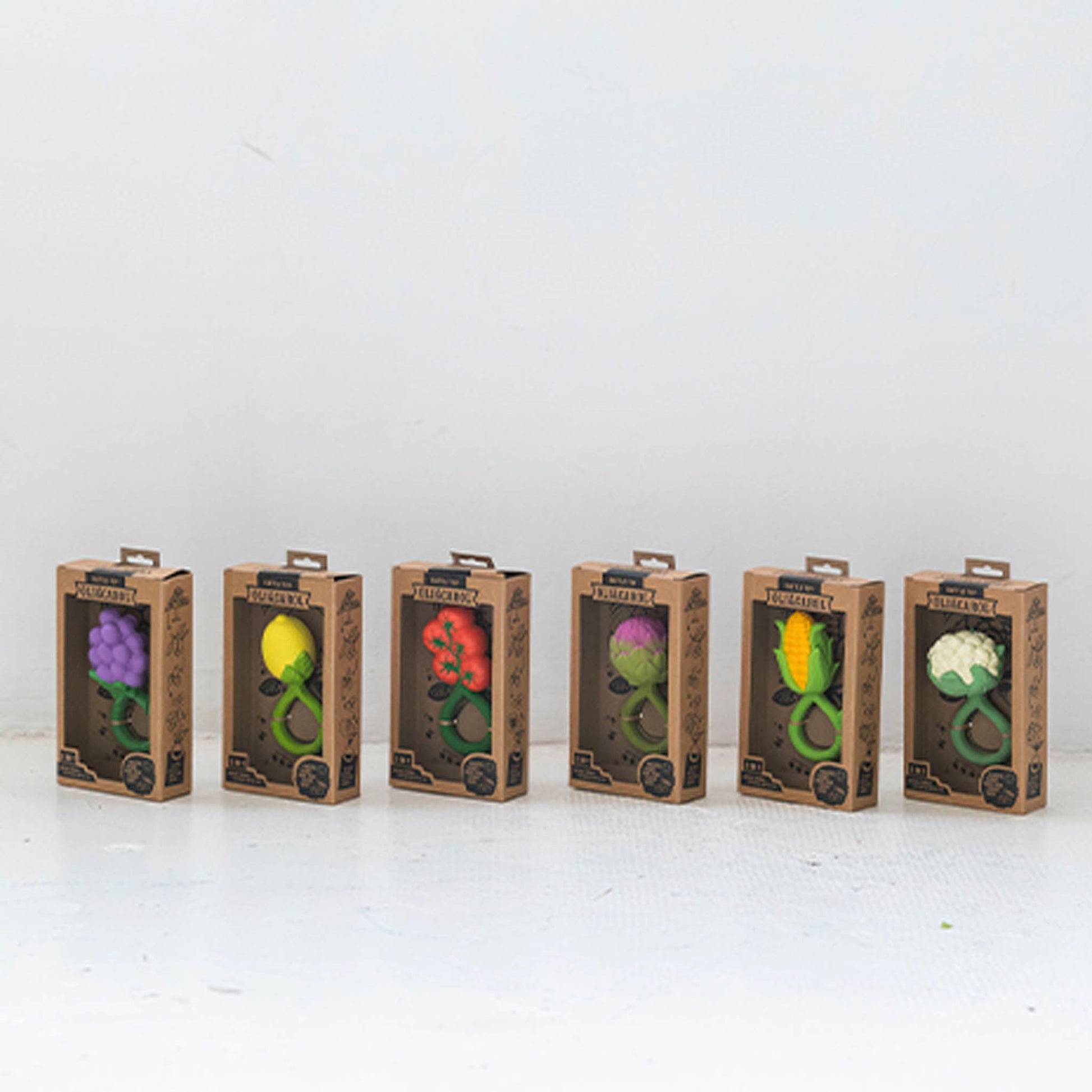 Oli & Carol Tomato Baby Rattle & Teether - Toby Tiger