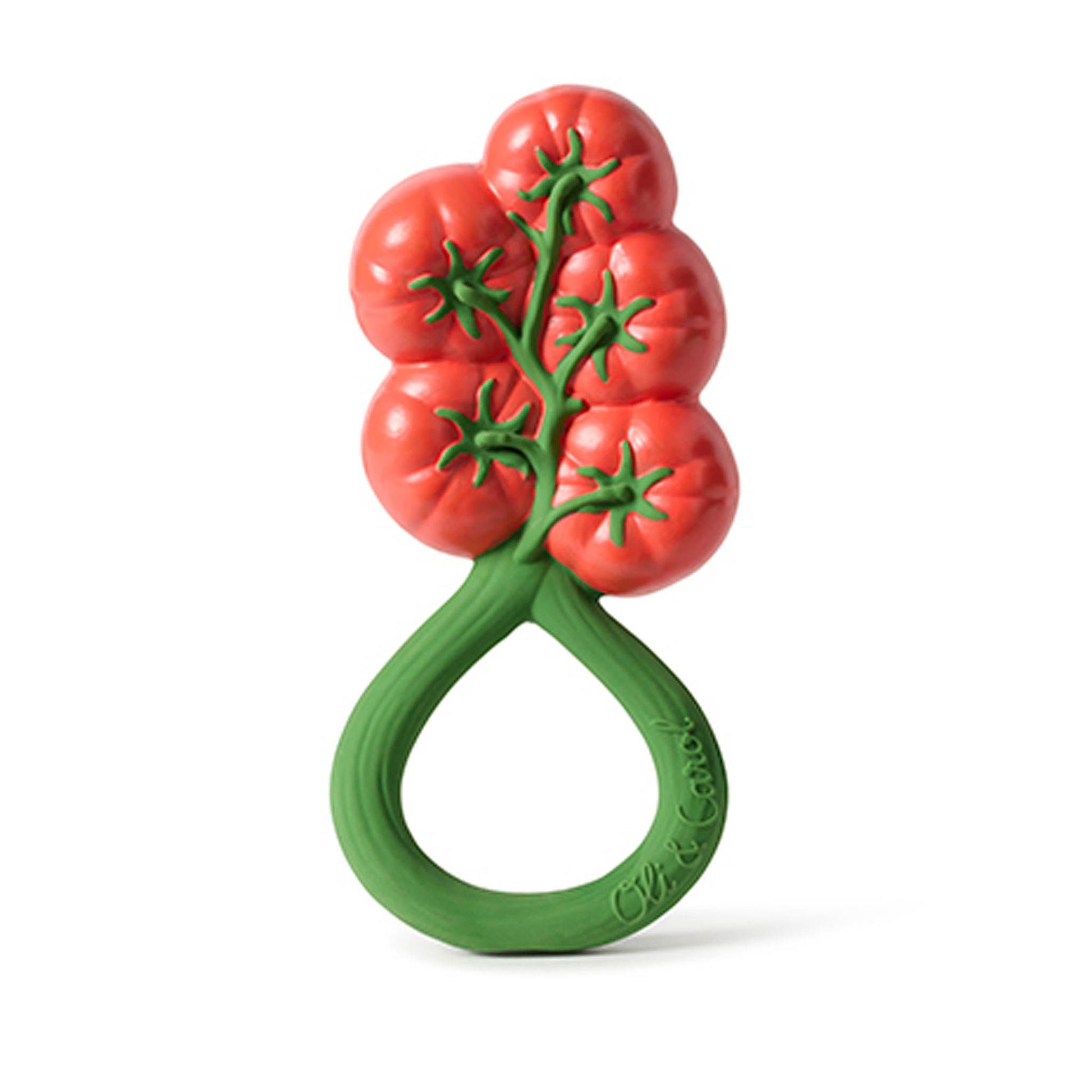 Oli & Carol Tomato Baby Rattle & Teether - Toby Tiger