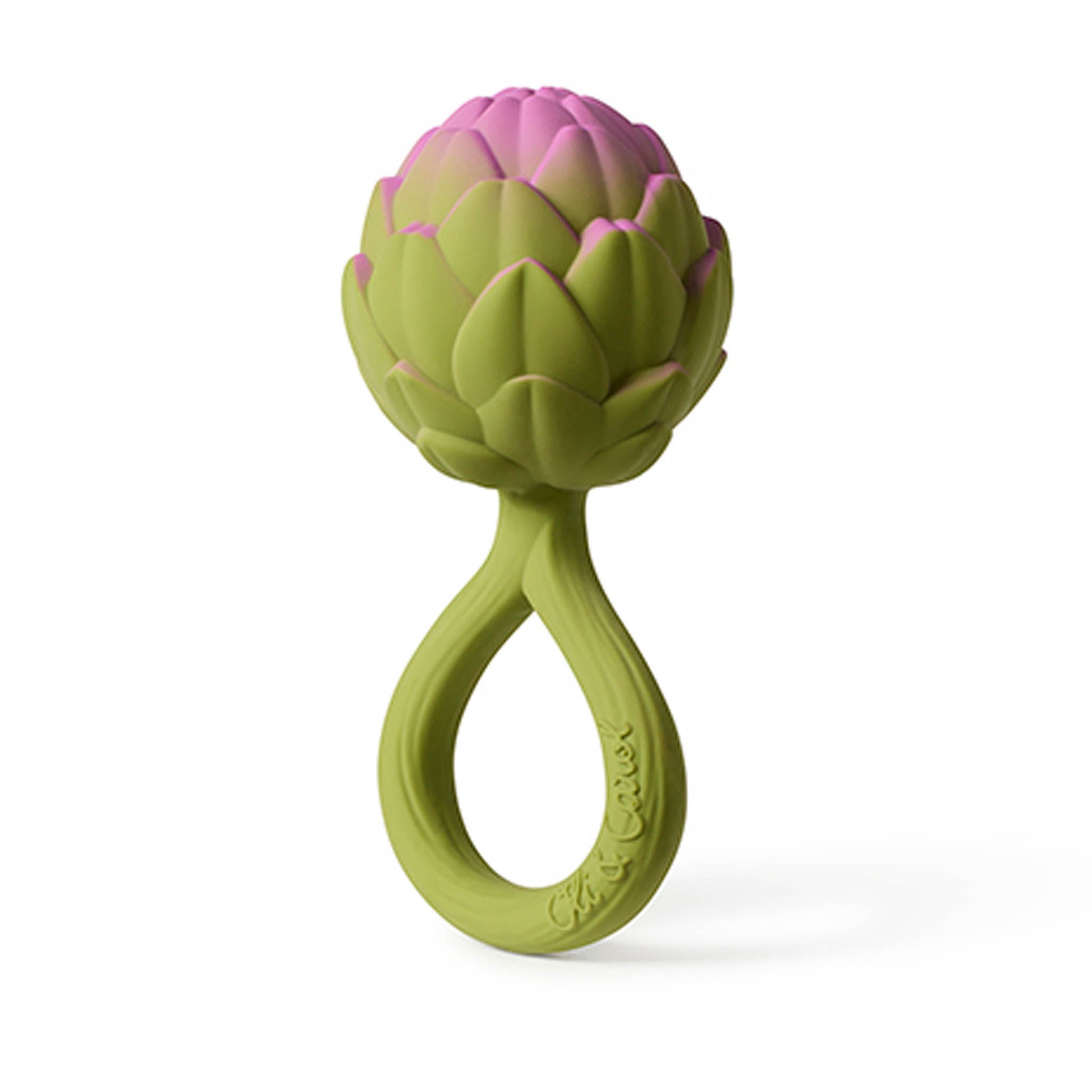 Oli & Carol Artichoke Baby Rattle & Teether - Toby Tiger