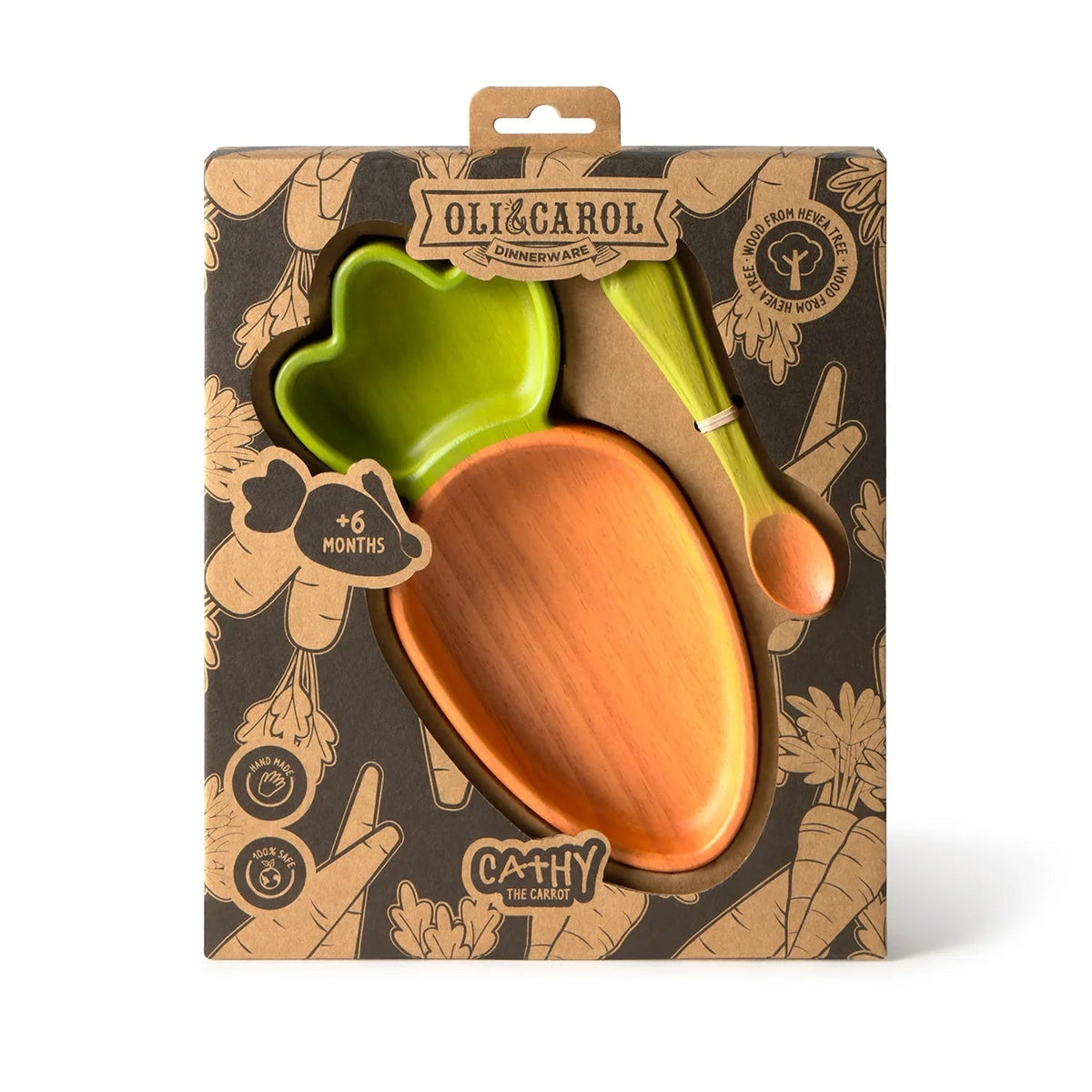 Oli&Carol Cathy the Carrot Plate and Spoon Set - Toby Tiger UK