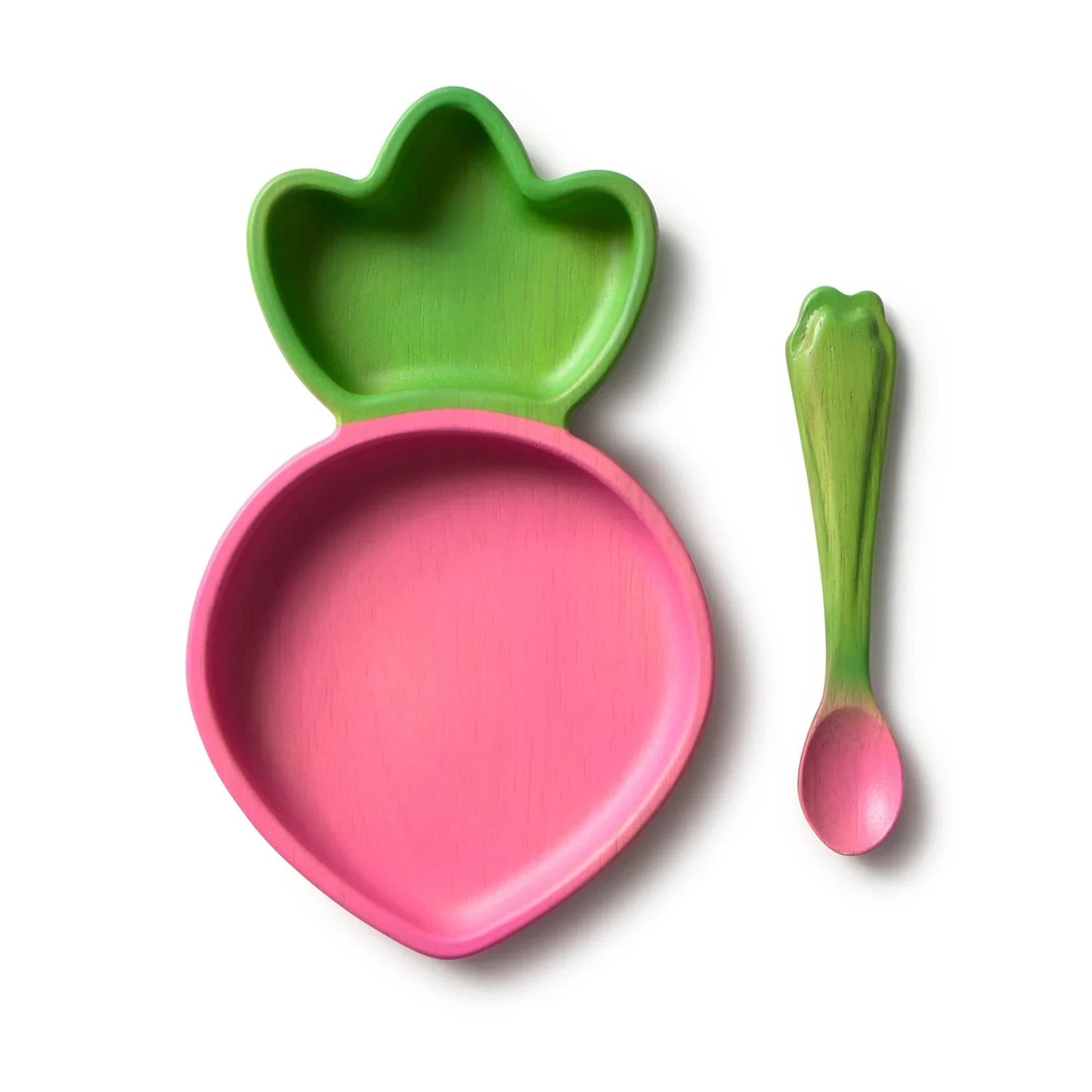 Oli&Carol Ramona the Radish Plate and Spoon Set - Toby Tiger