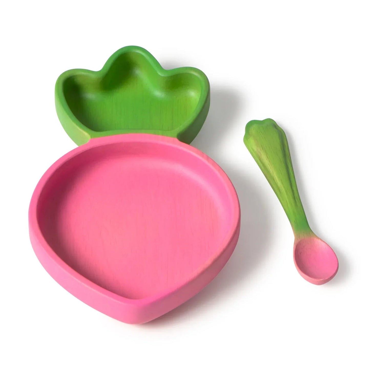 Oli&Carol Ramona the Radish Plate and Spoon Set - Toby Tiger