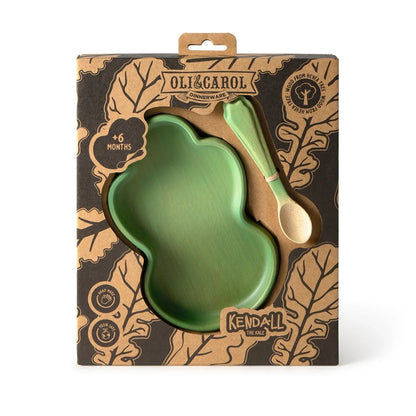 Oli&Carol Kendall the Kale Plate and Spoon Set - Toby Tiger