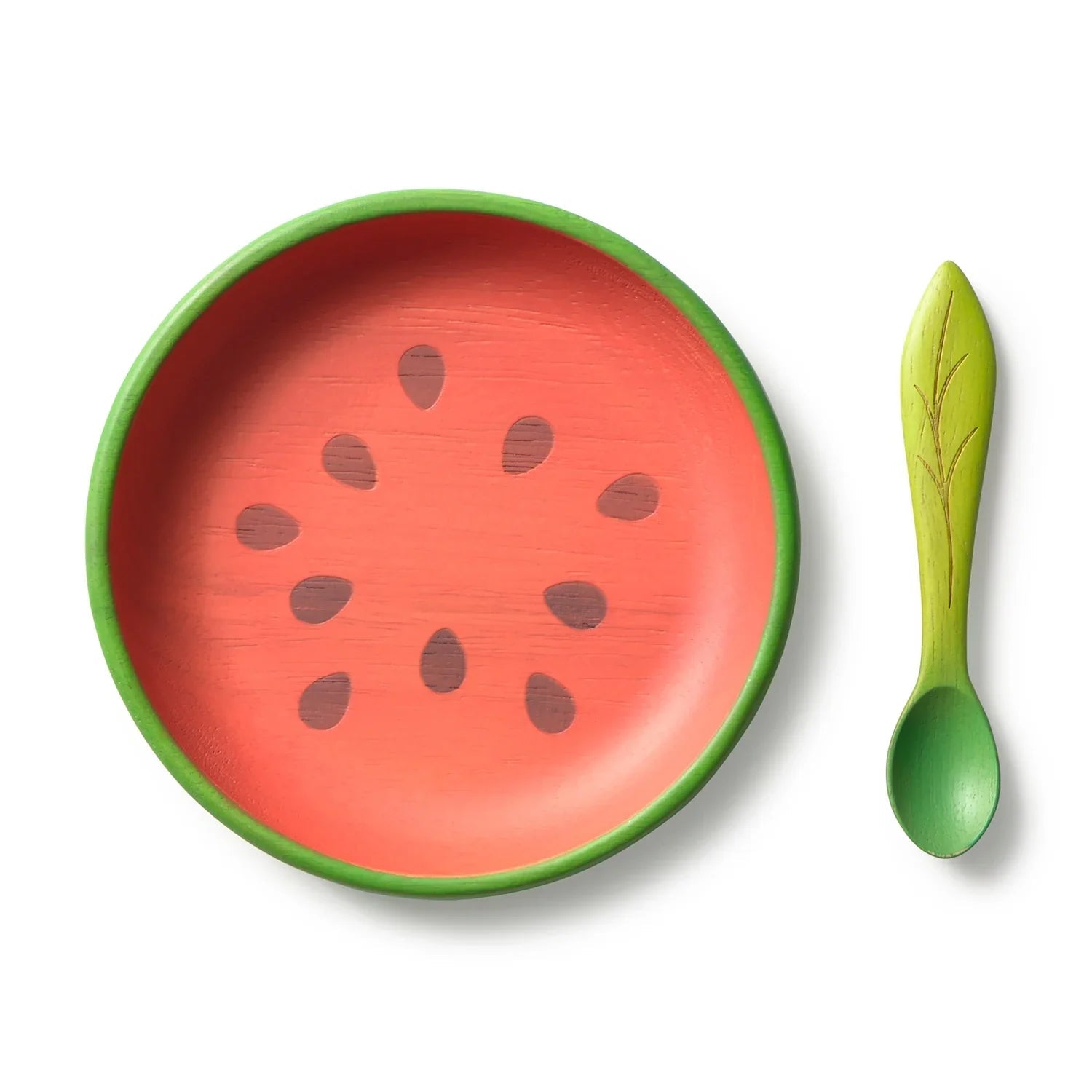 Oli&Carol Wally the Watermelon Plate and Spoon Set - Toby Tiger