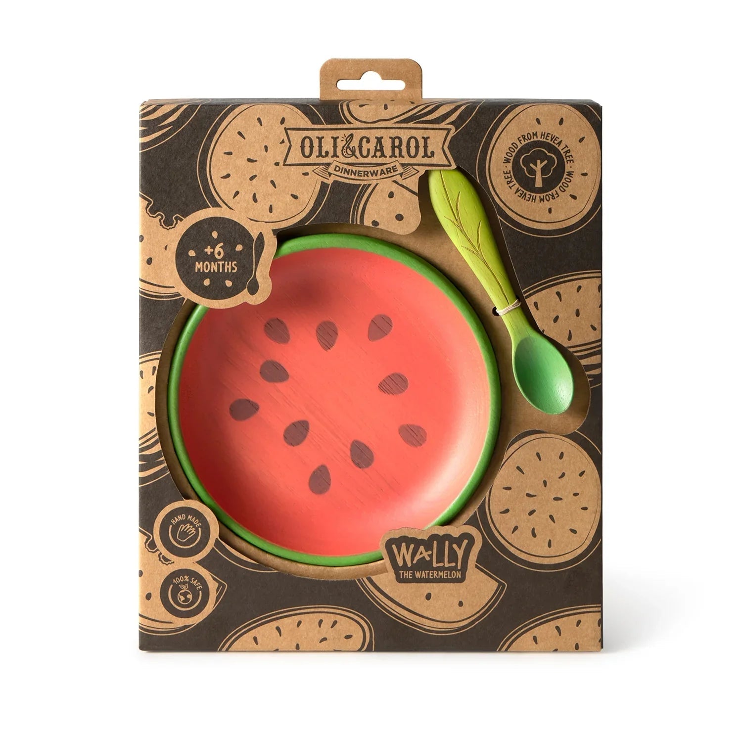 Oli&Carol Wally the Watermelon Plate and Spoon Set - Toby Tiger
