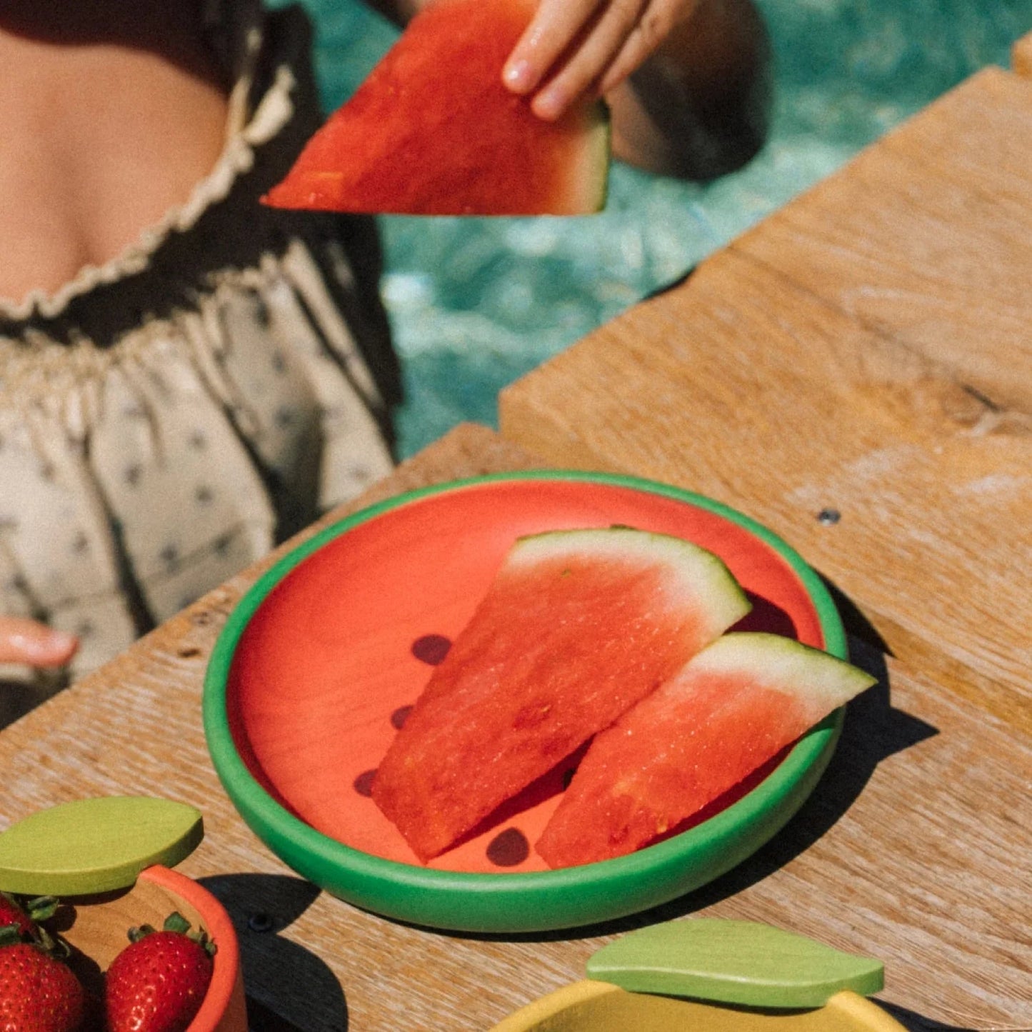 Oli&Carol Wally the Watermelon Plate and Spoon Set - Toby Tiger