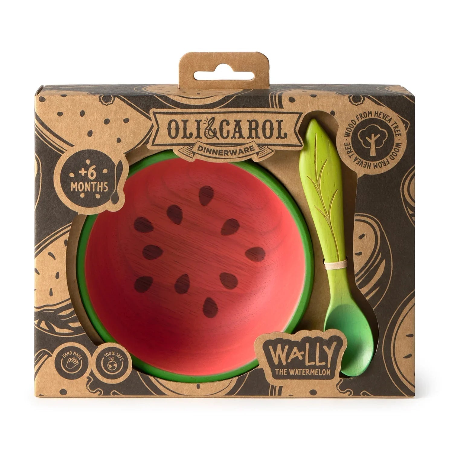 Oli&Carol Wally the Watermelon Bowl and Spoon Set - Toby Tiger