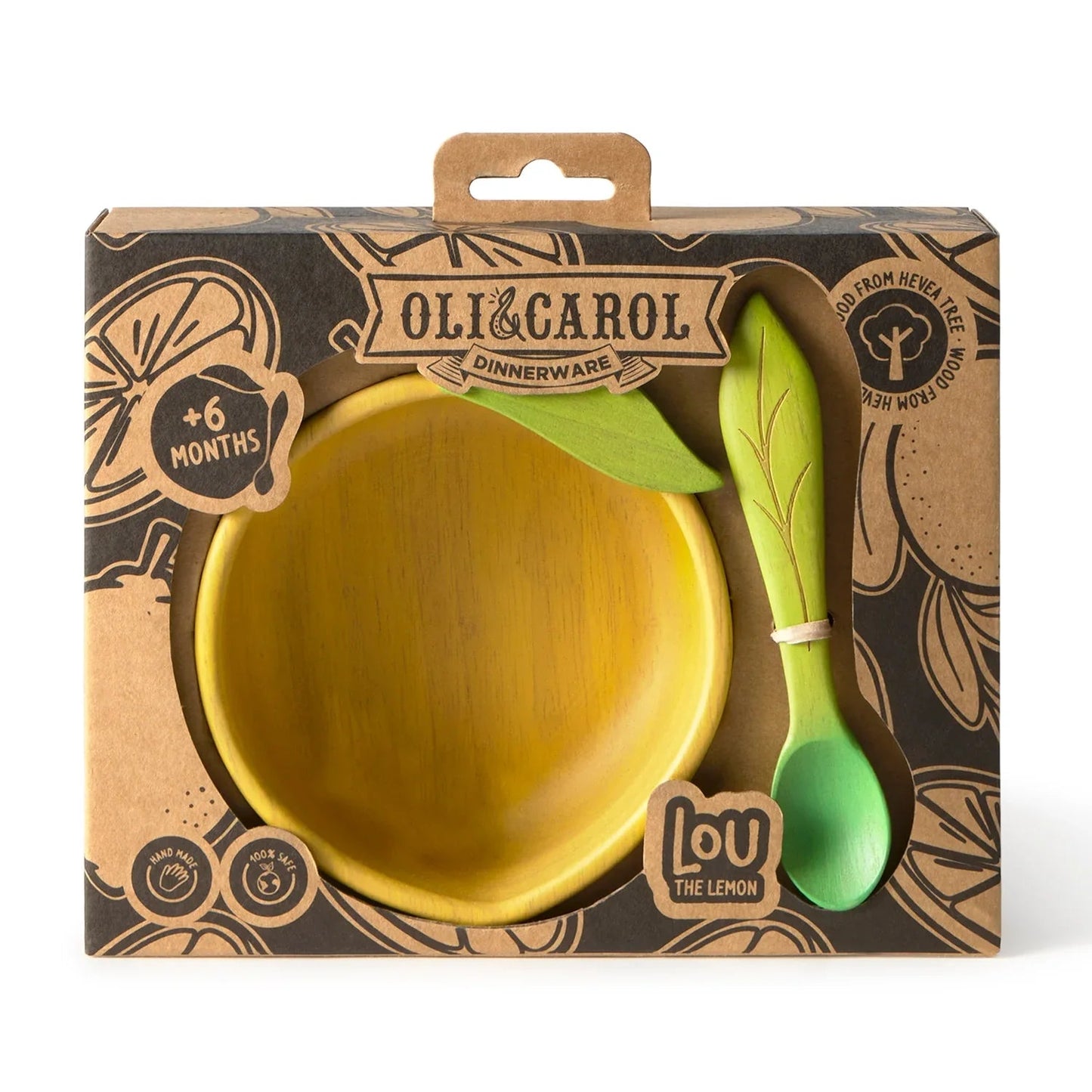 Oli&Carol Lou the Lemon Bowl and Spoon Set - Toby Tiger
