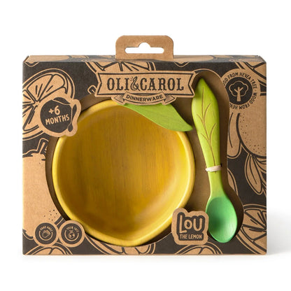 Oli&Carol Lou the Lemon Bowl and Spoon Set - Toby Tiger