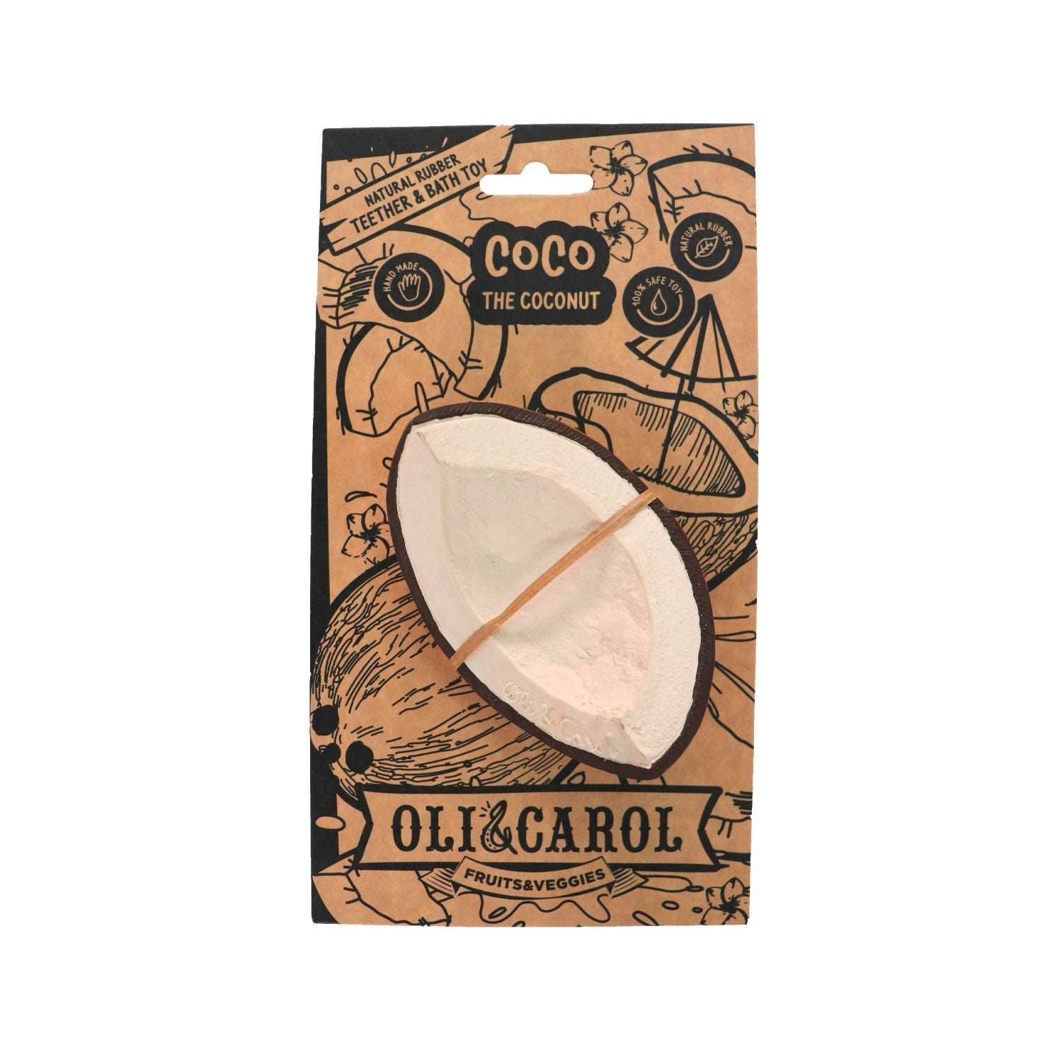Oli & Carol Coco the Coconut Teether - Toby Tiger