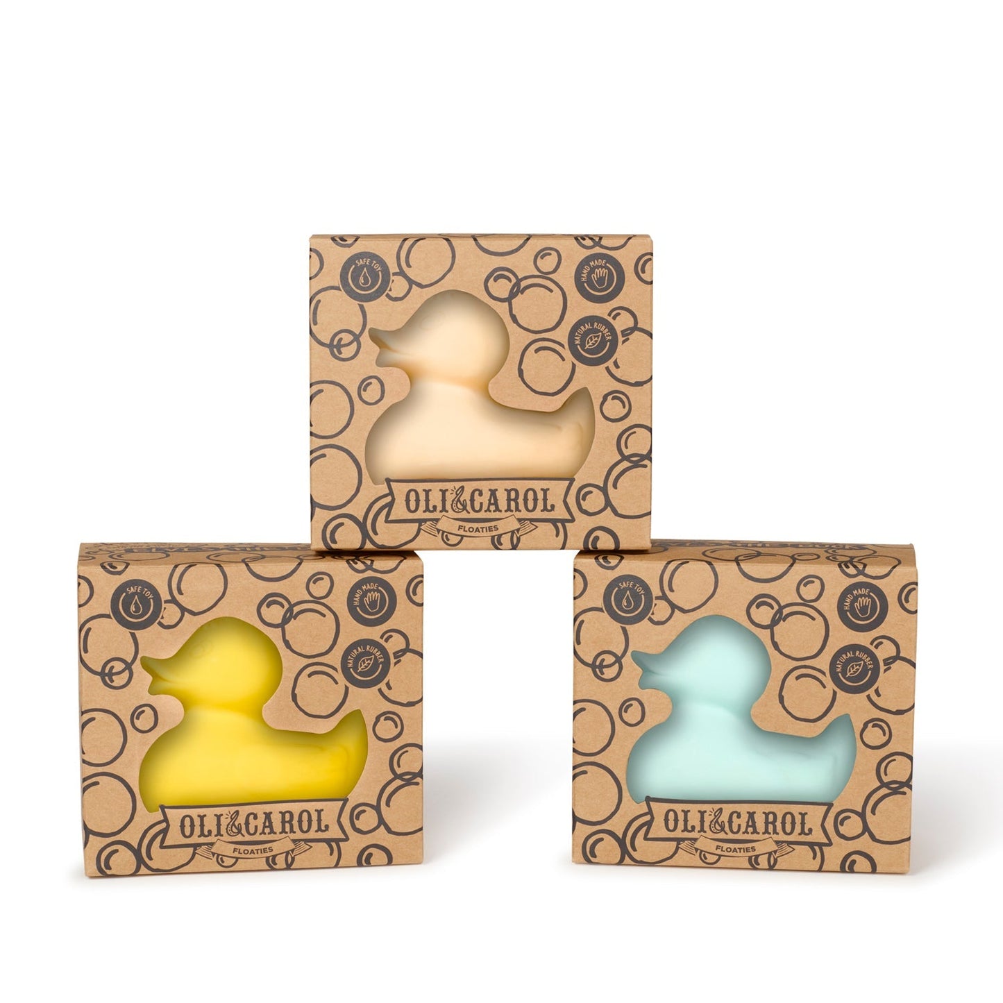 Oli & Carol Small Ducks Monochrome Mint - Toby Tiger UK