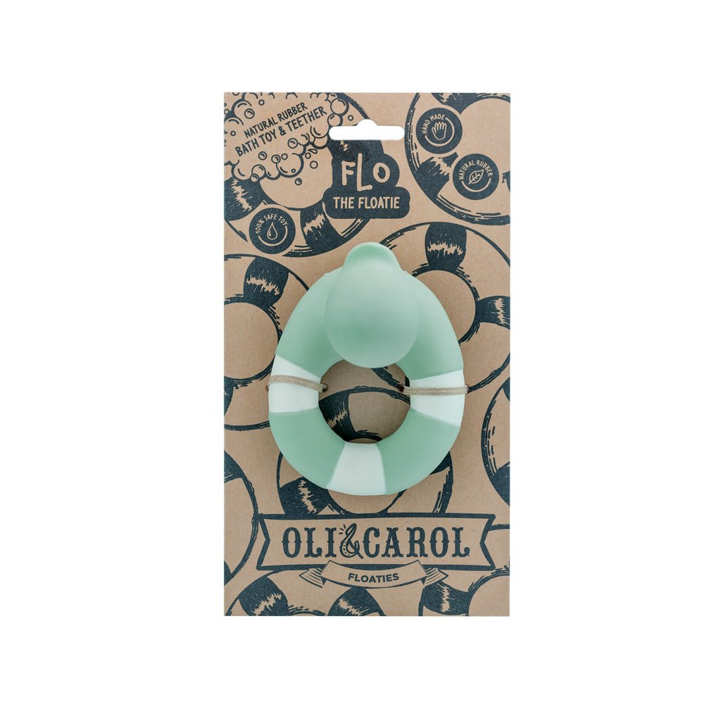 Oli & Carol Floatie Duck Mint Bath Toy - Toby Tiger