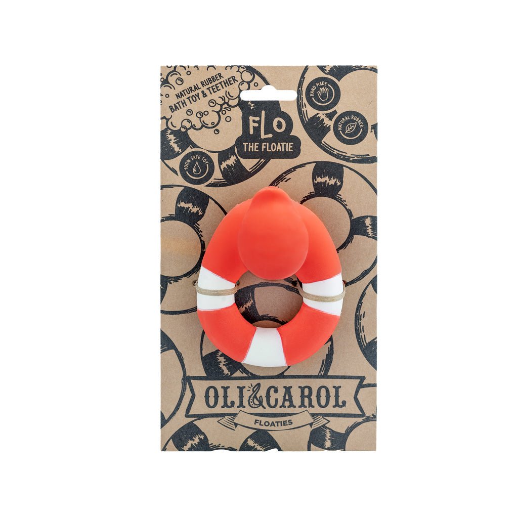 Oli & Carol Floatie Duck Red Bath Toy - Toby Tiger