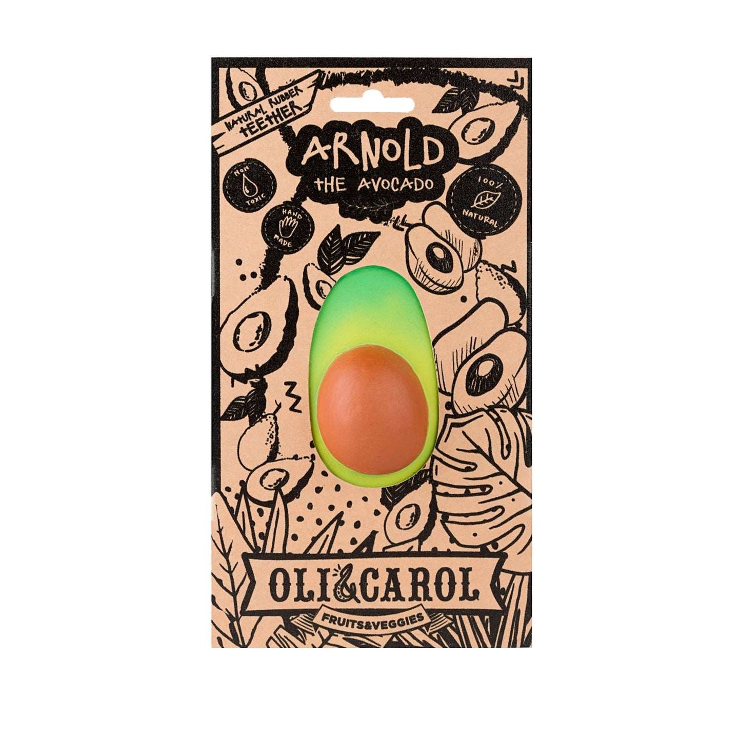 Oli & Carol Arnold the Avocado Teether - Toby Tiger