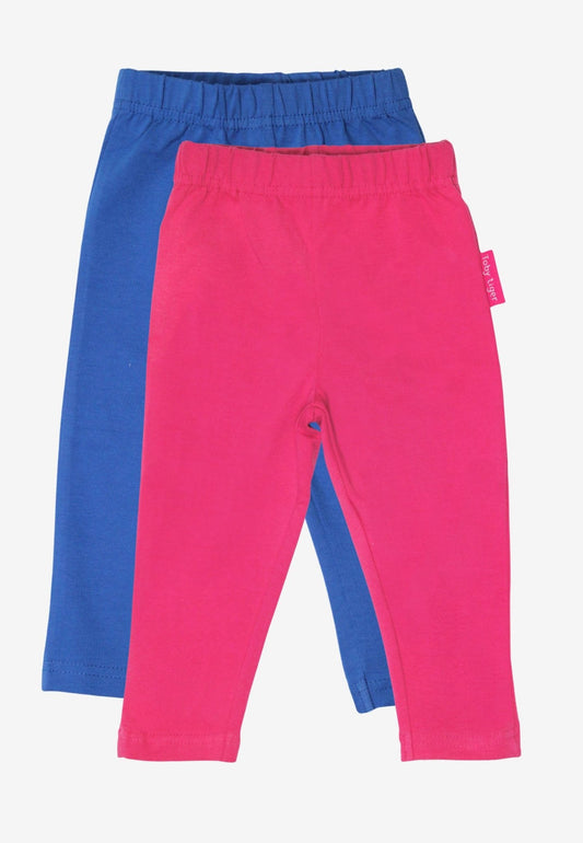 Organic Basic Leggings Bundle - Blue & Pink - Toby Tiger