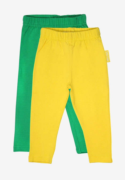 Organic Basic Leggings Bundle - Green & Yellow - Toby Tiger