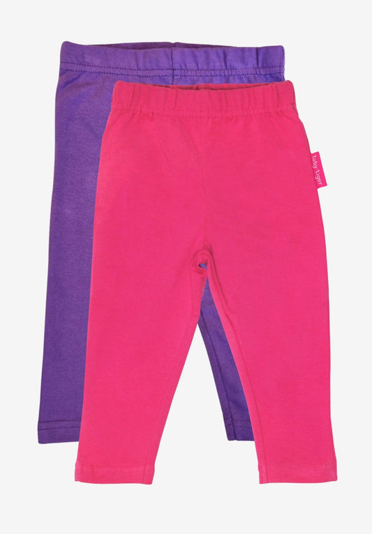 Organic Basic Leggings Bundle - Pink & Purple - Toby Tiger