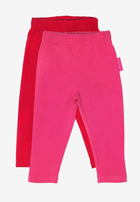 Organic Basic Leggings Bundle - Red & Pink - Toby Tiger