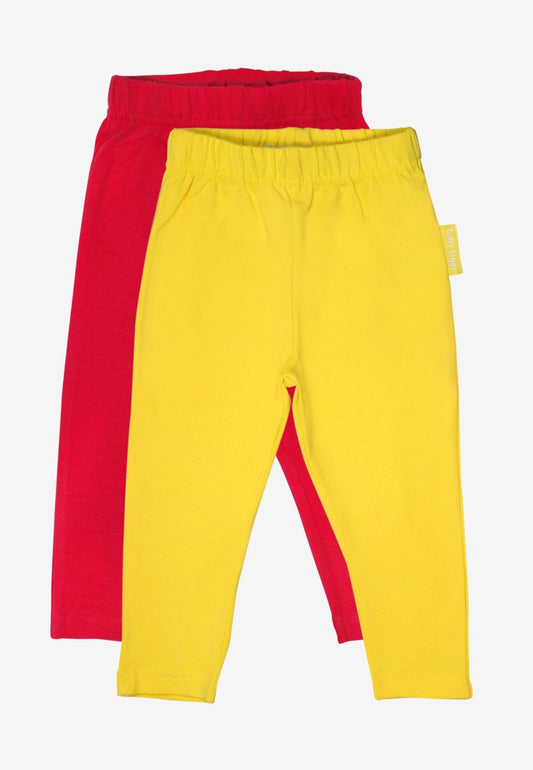 Organic Basic Leggings Bundle - Red & Yellow - Toby Tiger