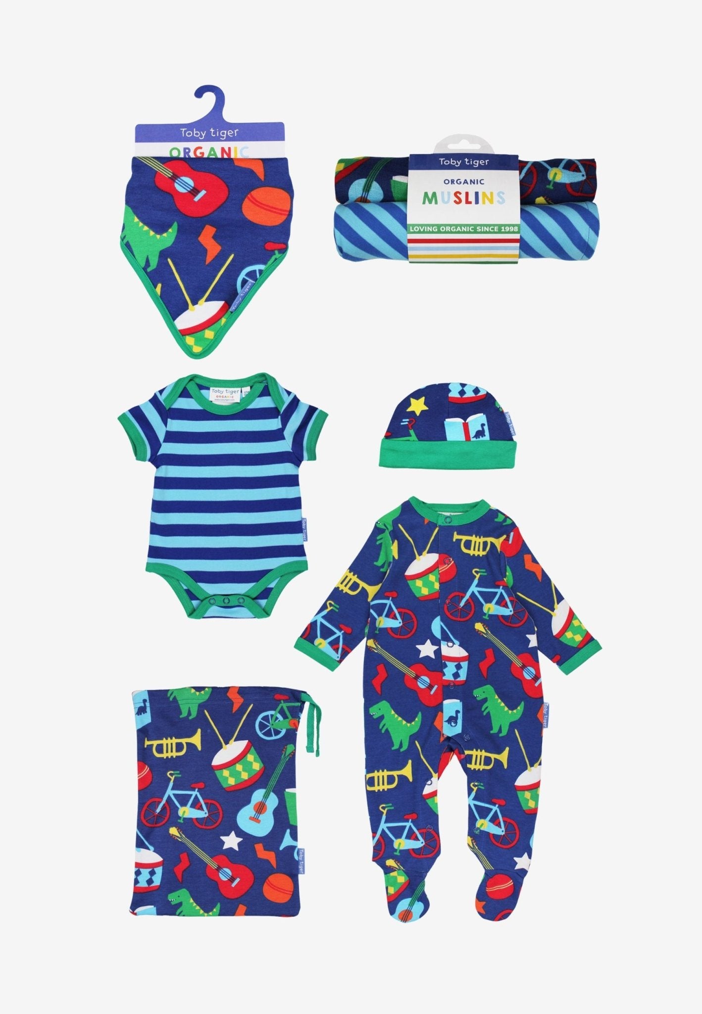 Organic Toys Print Baby Bundle - Toby Tiger