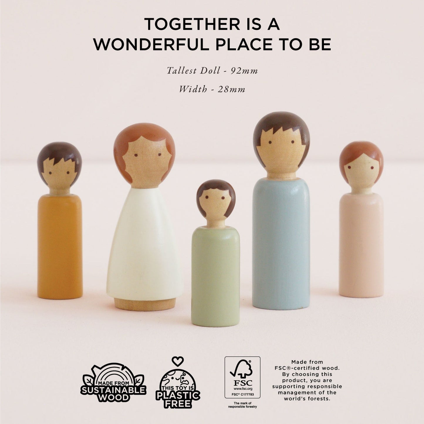 Dubois Wooden Family Dolls - Toby Tiger UK