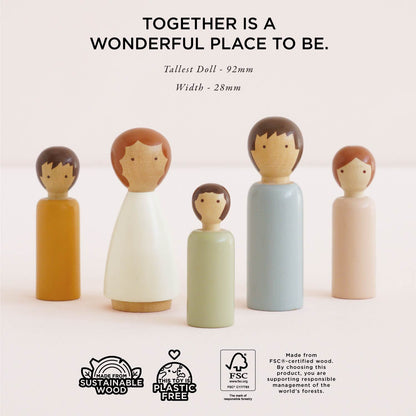 Dubois Wooden Family Dolls - Toby Tiger UK