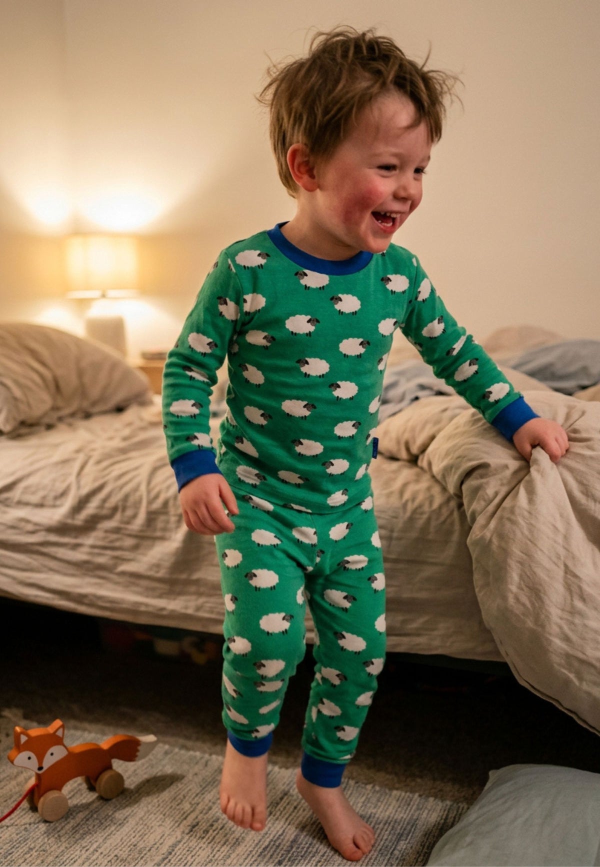 Organic Sheep Print Long Sleeved Pyjamas