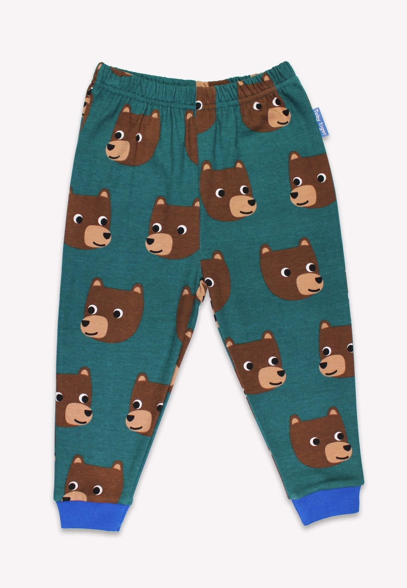 Organic Brown Bear Print Pyjamas - Toby Tiger