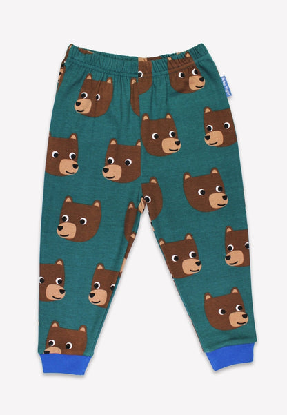 Organic Brown Bear Print Pyjamas - Toby Tiger