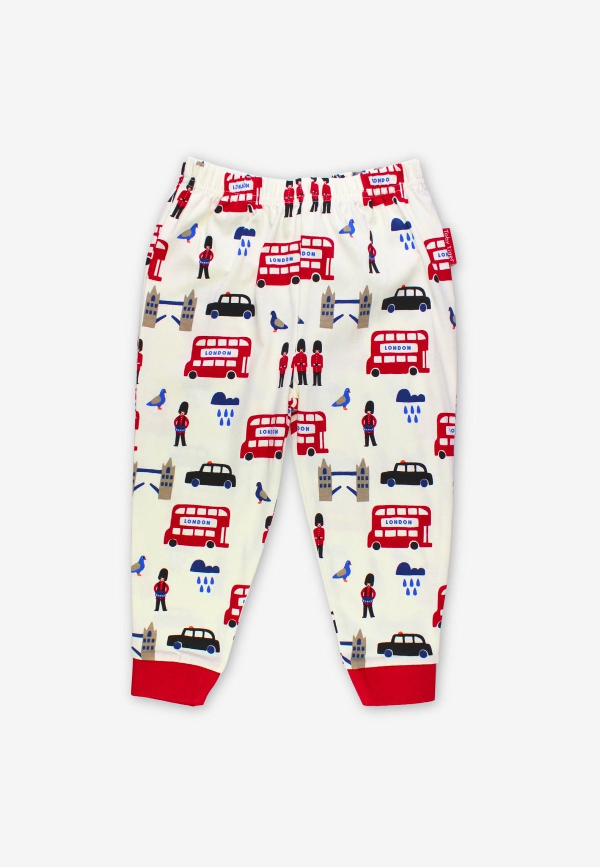 Organic London Print Long - Sleeved Pyjamas - Toby Tiger