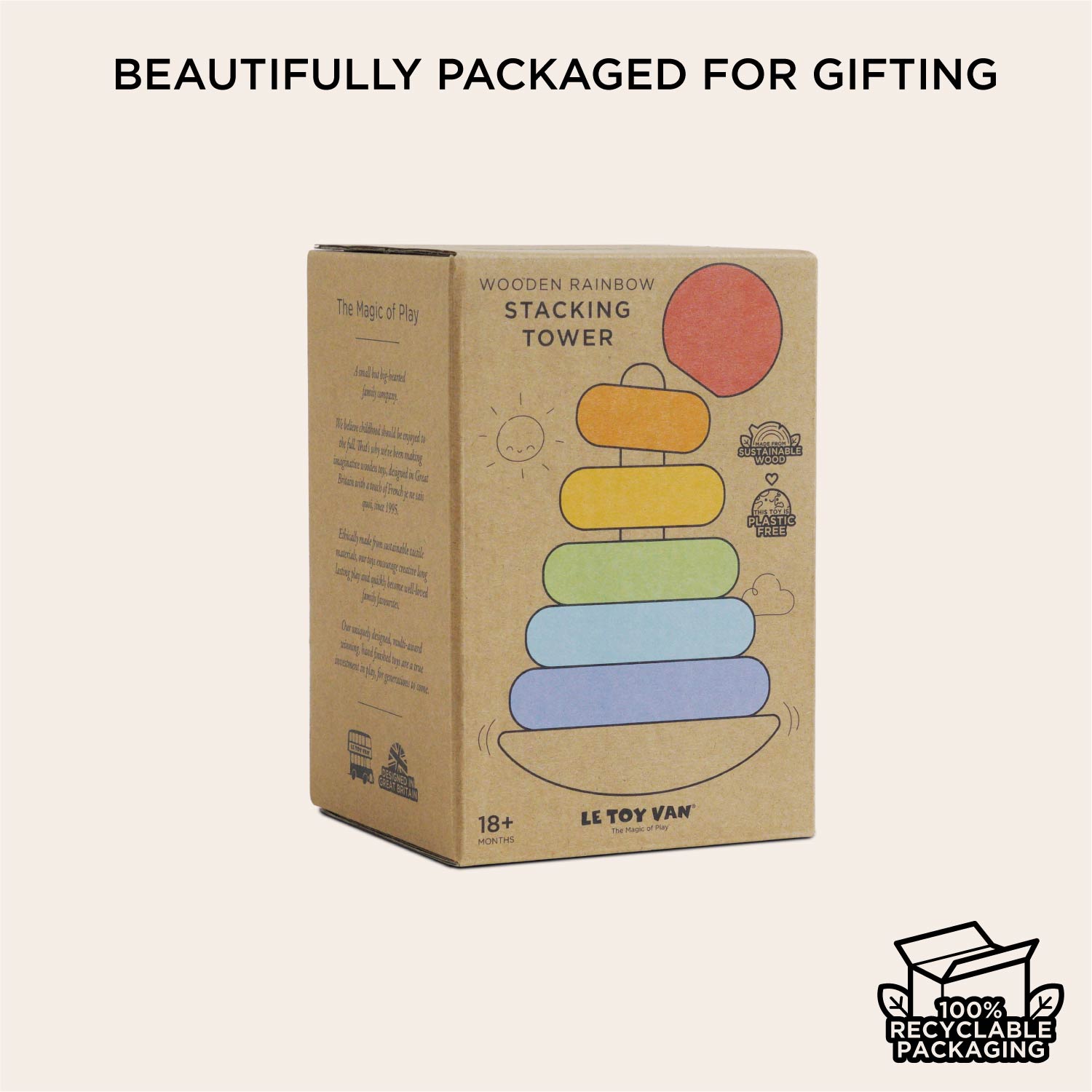 Rainbow Stacking Tower - Toby Tiger UK