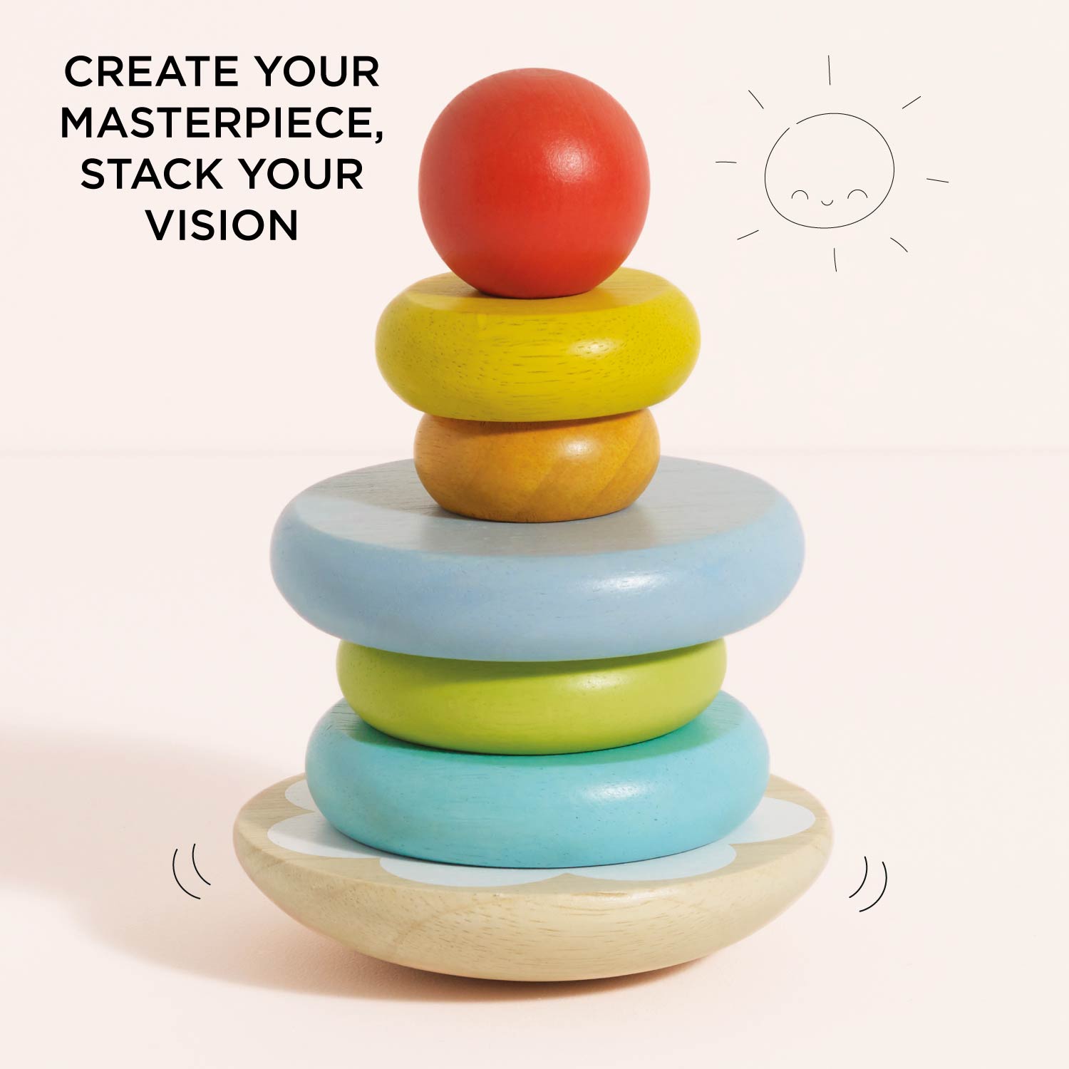 Rainbow Stacking Tower - Toby Tiger UK