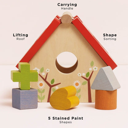 Wooden Bird House Shape Sorter - Toby Tiger UK