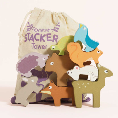 Woodland Stacking Forest Animals & Bag - Toby Tiger UK