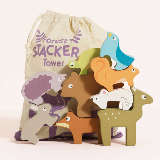 Woodland Stacking Forest Animals & Bag - Toby Tiger UK