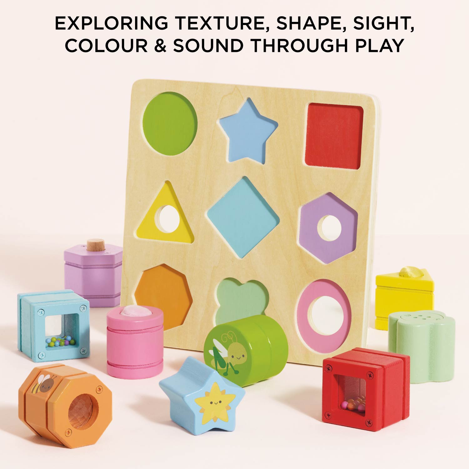 Rainbow Sensory Shape Sorter - Toby Tiger UK