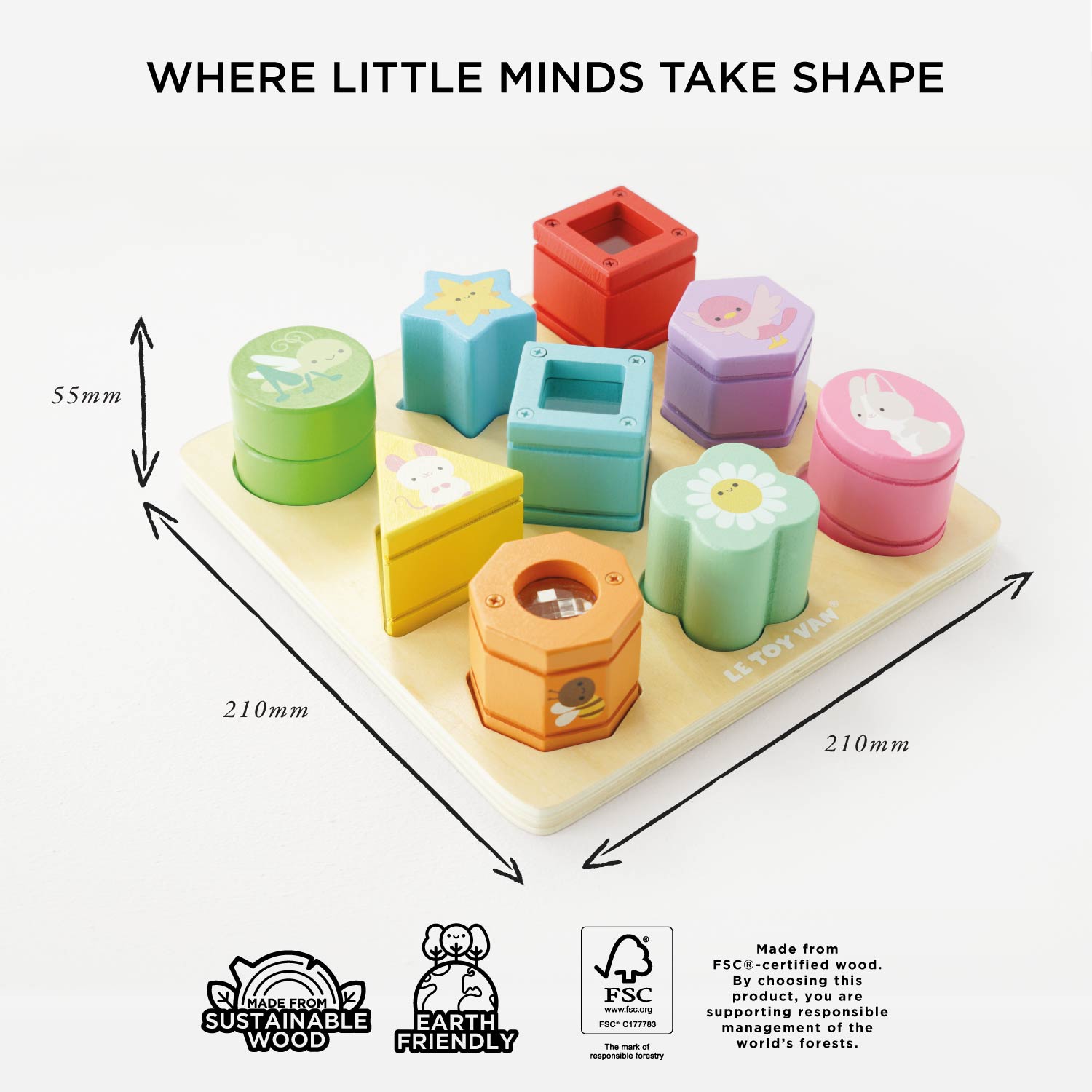 Rainbow Sensory Shape Sorter - Toby Tiger UK