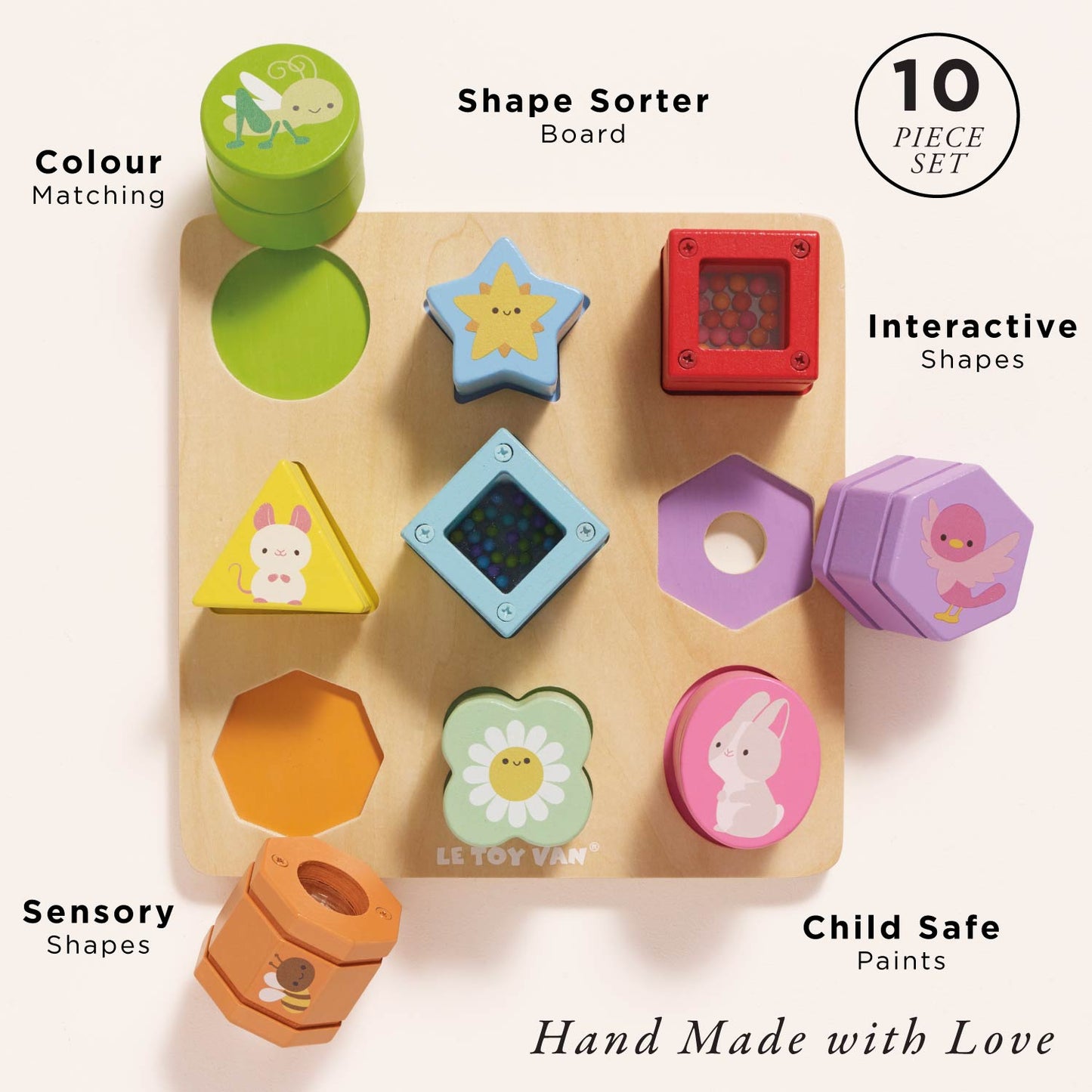Rainbow Sensory Shape Sorter - Toby Tiger UK