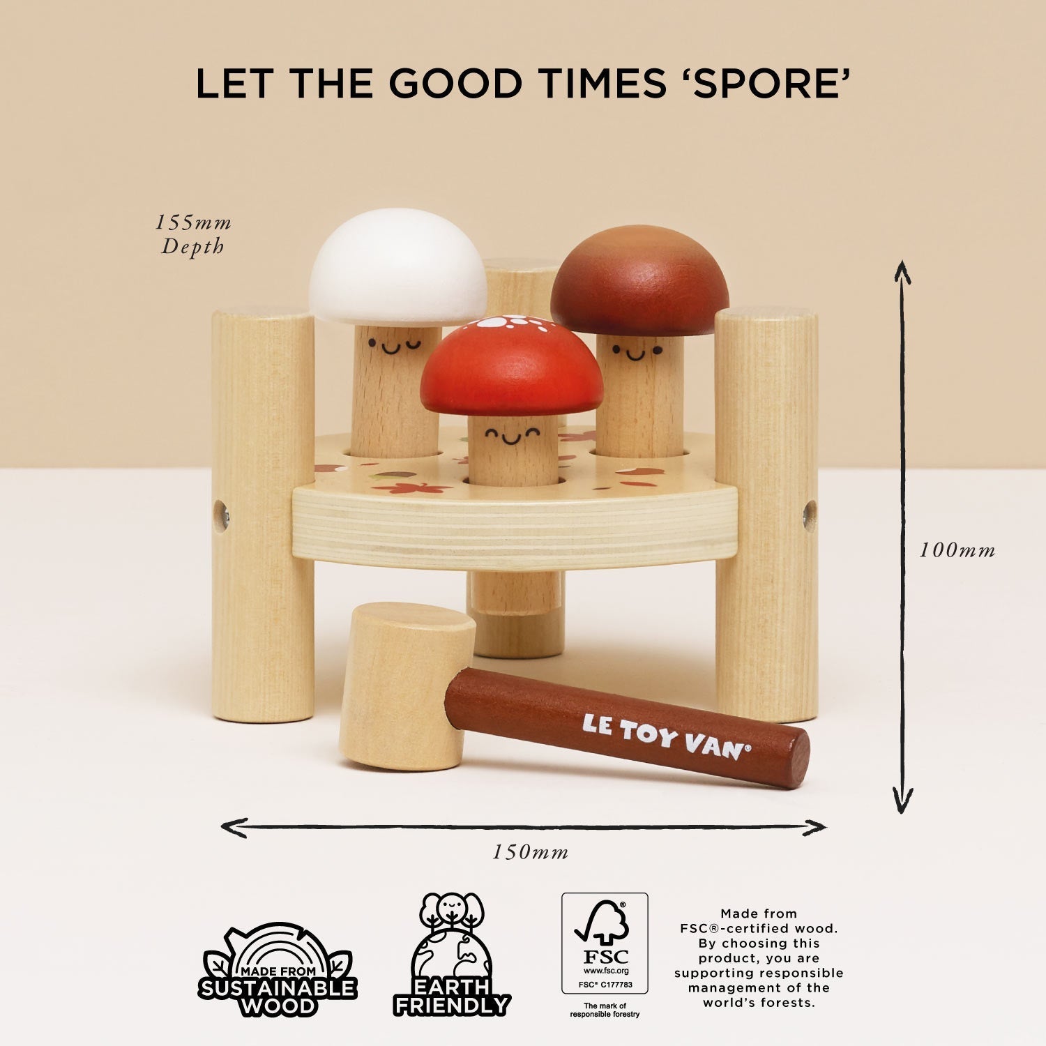 Woodland Mushroom Hammer Game - Toby Tiger UK