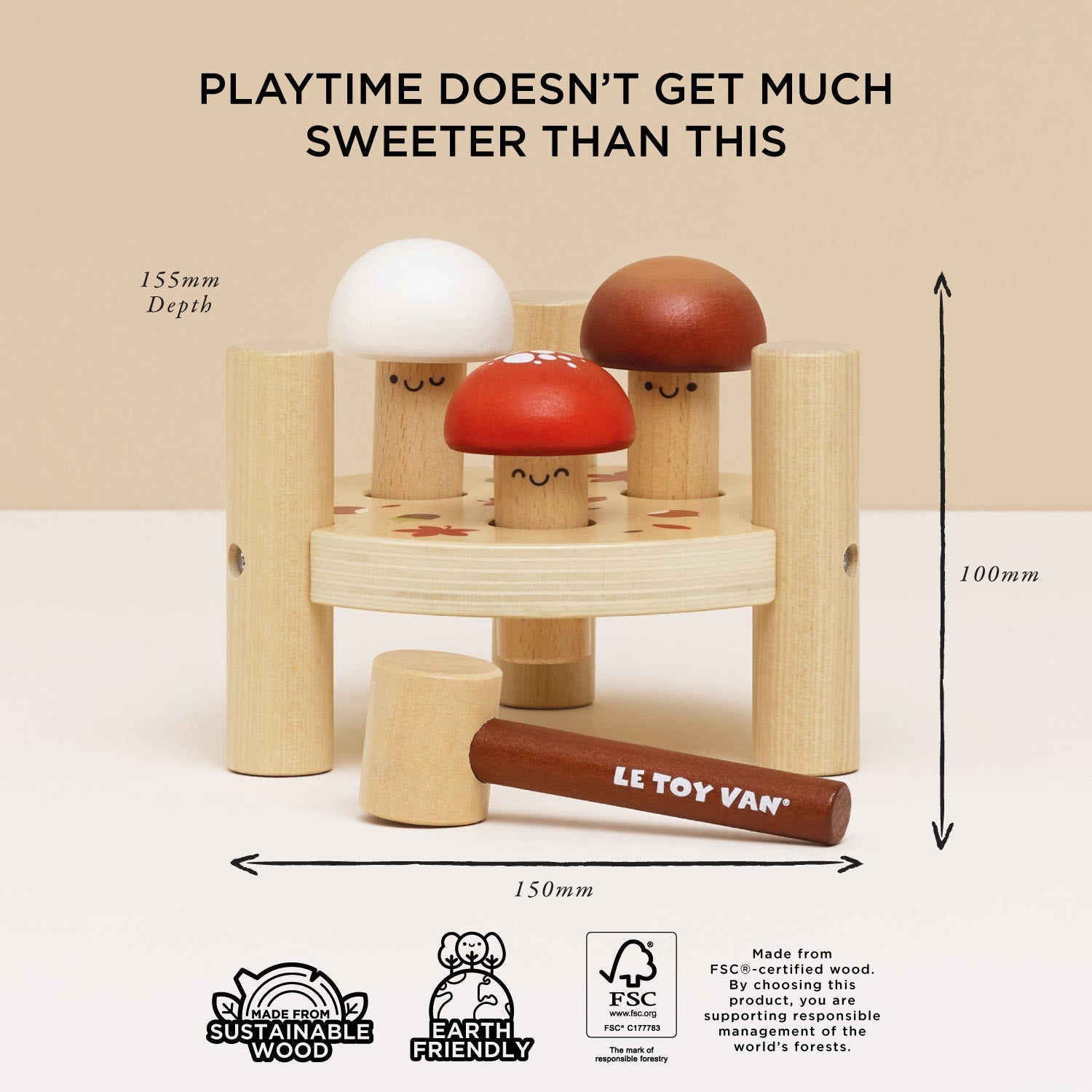 Woodland Mushroom Hammer Game - Toby Tiger UK